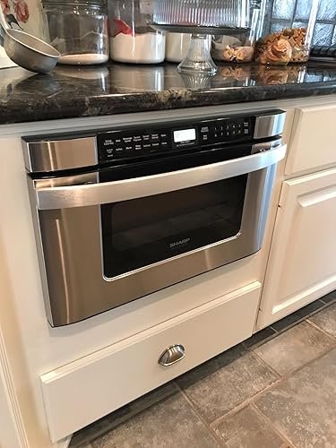 review-1-26 Customer photo showing Sharp microwave drawer installed in kitchen