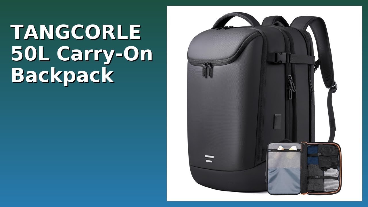 review-3-4 TANGCORLE 50L expandable backpack capacity demonstration